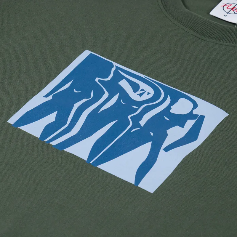 Polar Skate Co. Cut Outs T Shirt Dark Olive-2