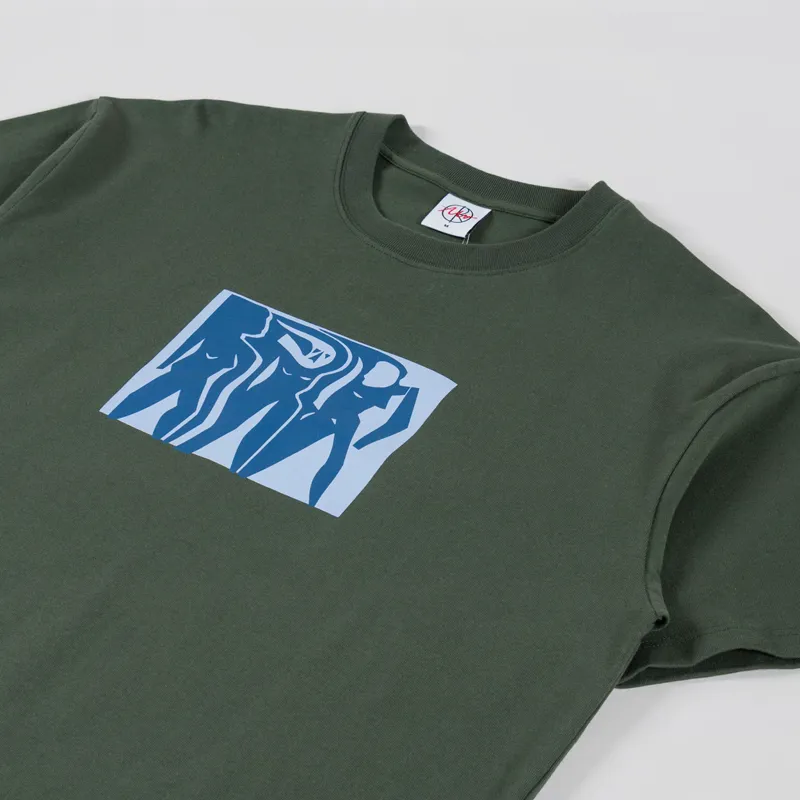Polar Skate Co. Cut Outs T Shirt Dark Olive-1