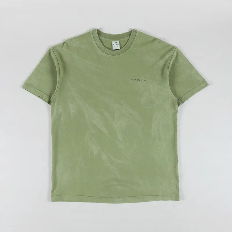 Polar Skate Co. Iotit Acid T Shirt Army Green-1