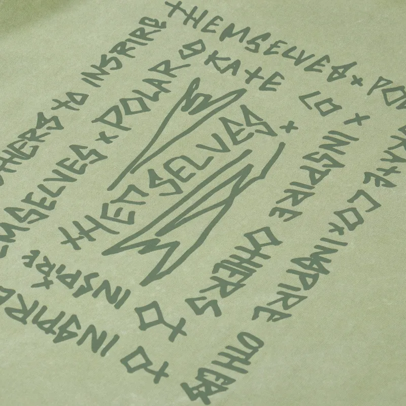 Polar Skate Co. Iotit Acid T Shirt Army Green-4