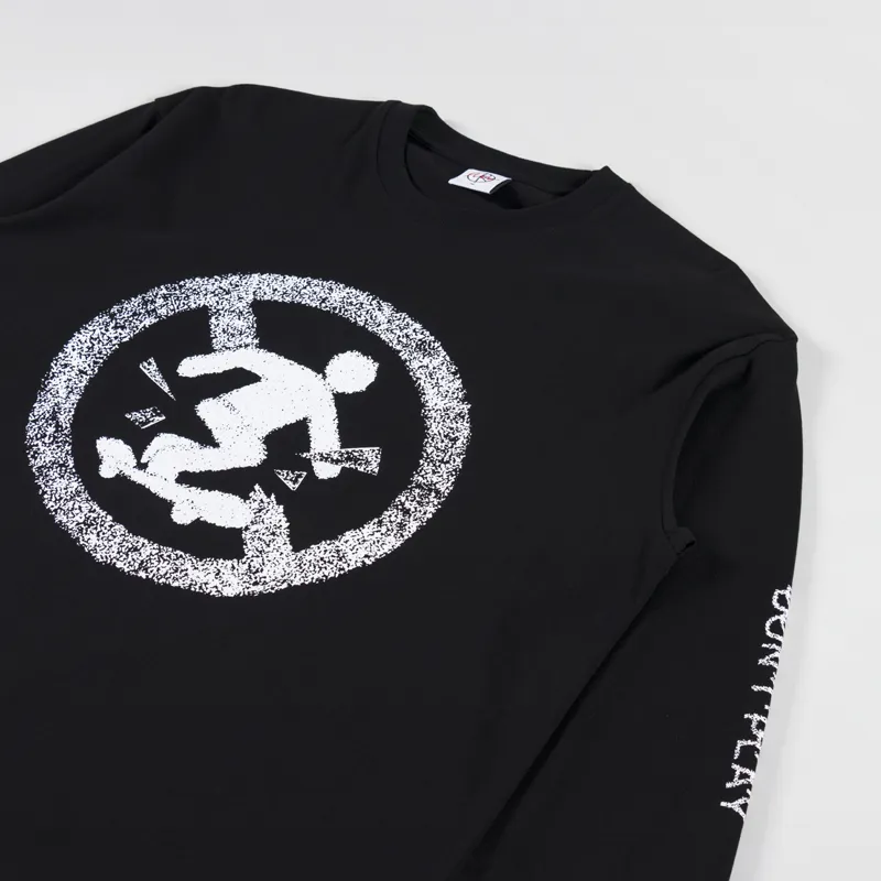 Polar Skate Co. Don't Play Long Sleeve T Shirt Black-1