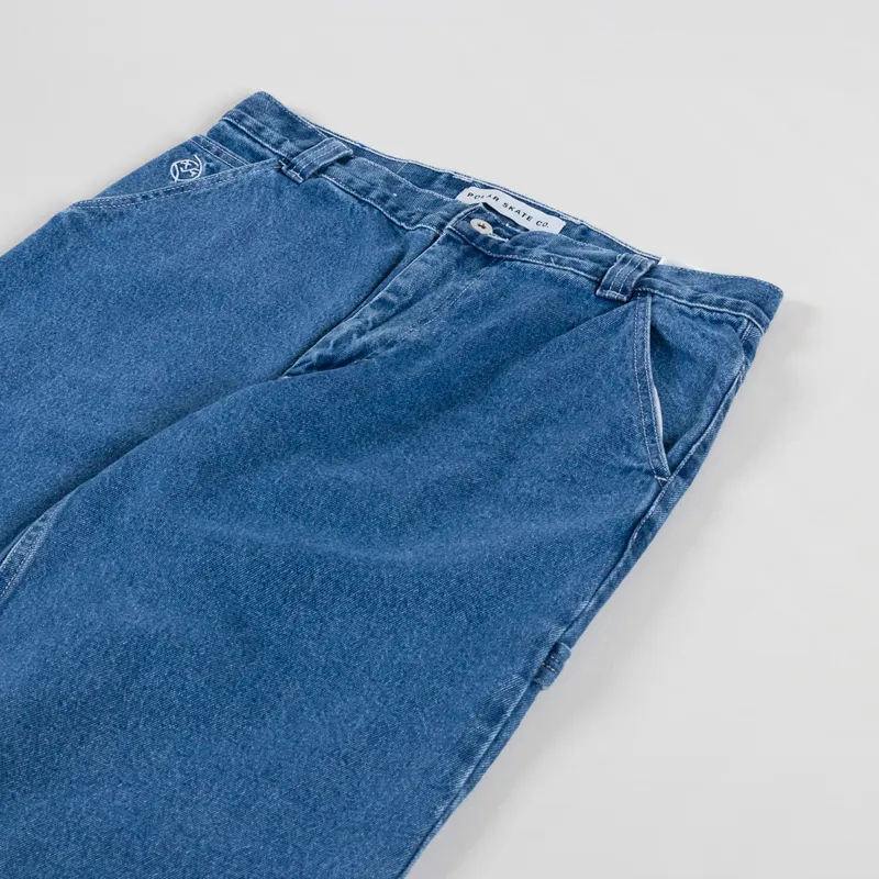 Polar Skate Co. Big Boy Work Pants Blue Wash-4