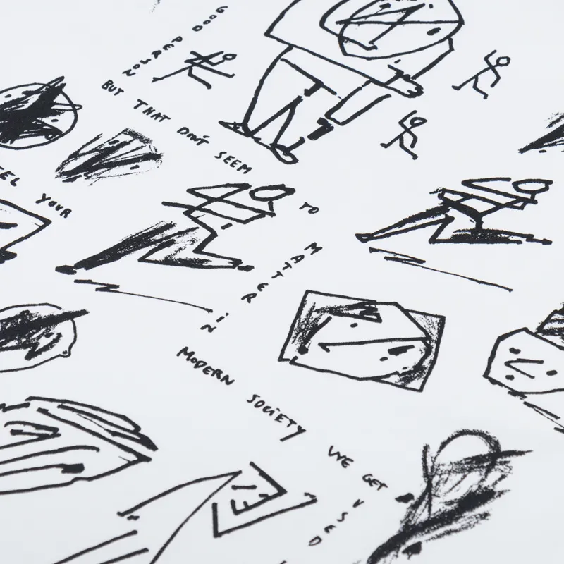 Polar Skate Co. Sad At Times T Shirt White-4