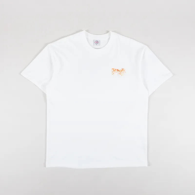 Polar Skate Co. Green Spider T Shirt White-1