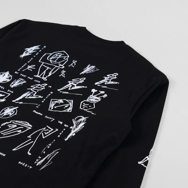 Polar Skate Co. Sad At Times Long Sleeve T Shirt Black-2