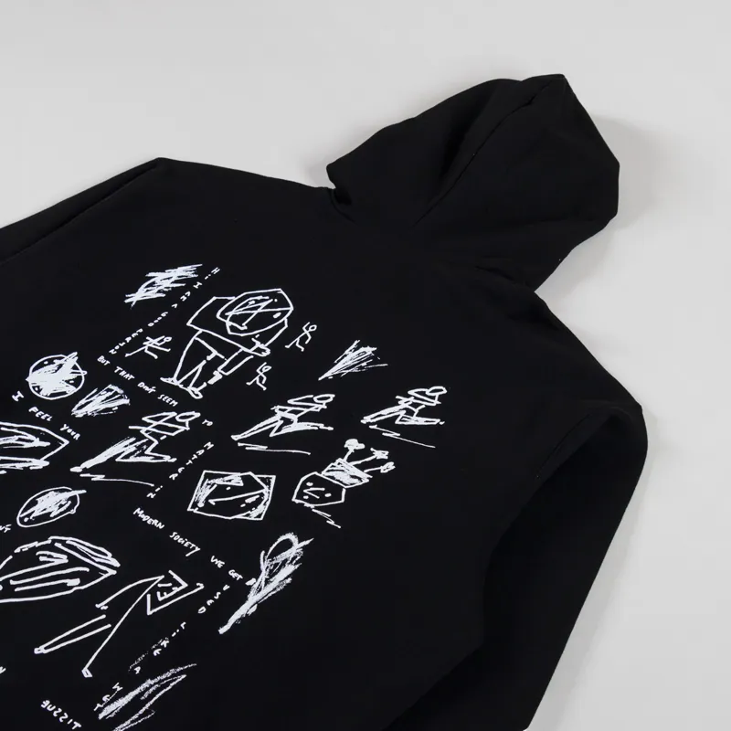 Polar Skate Co. Sad At Times Dave Hoodie Black-2