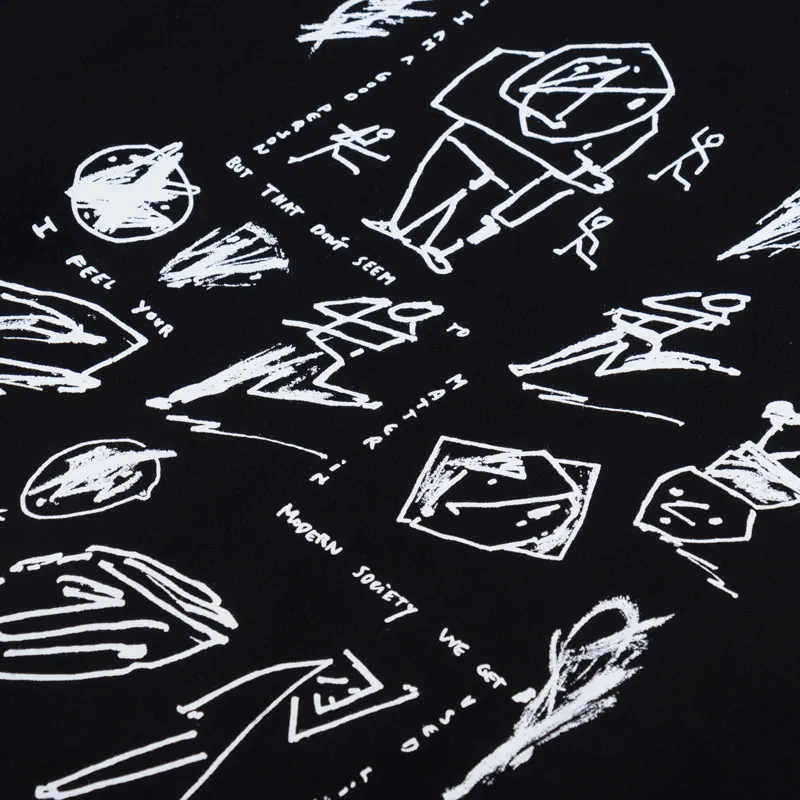 Polar Skate Co. Sad At Times Dave Hoodie Black-4