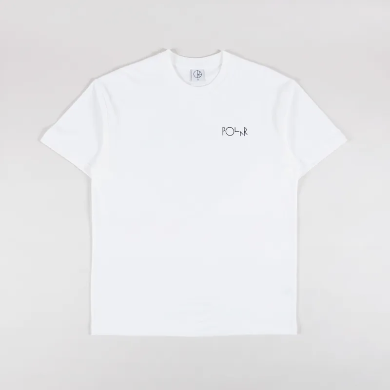 Polar Skate Co. Fill Logo T Shirt Klez White-1