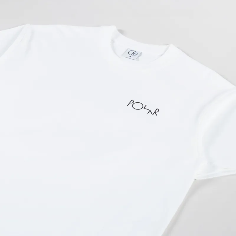 Polar Skate Co. Fill Logo T Shirt Klez White-3