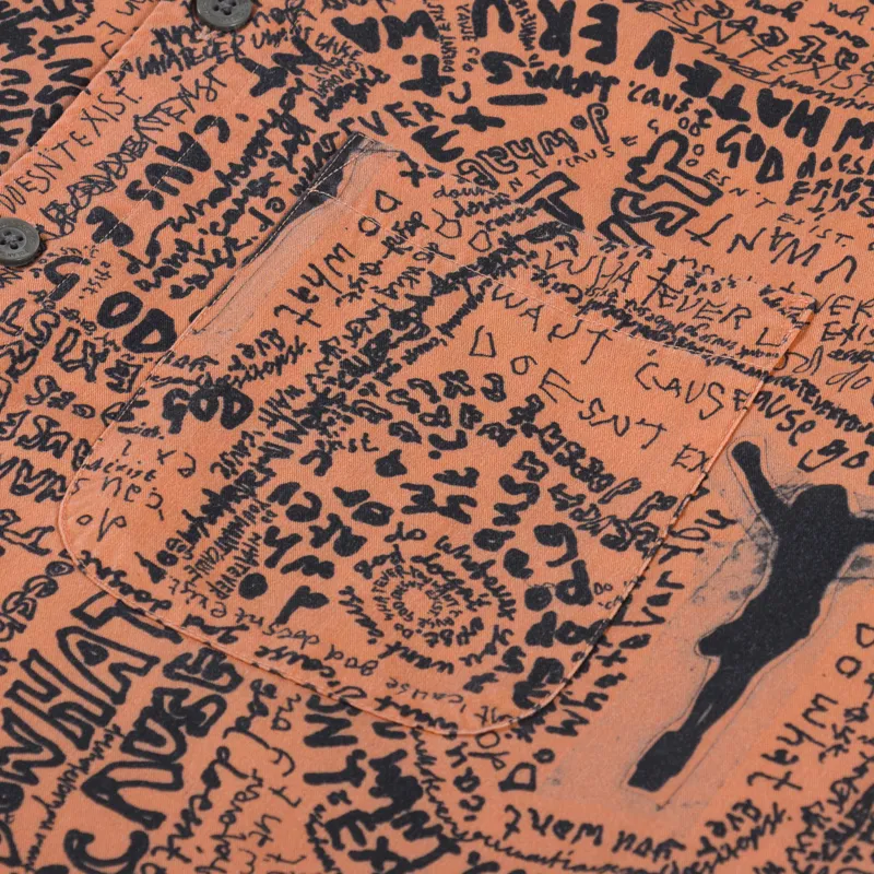 Polar Skate Co. Exist Bowling Shirt Orange-6