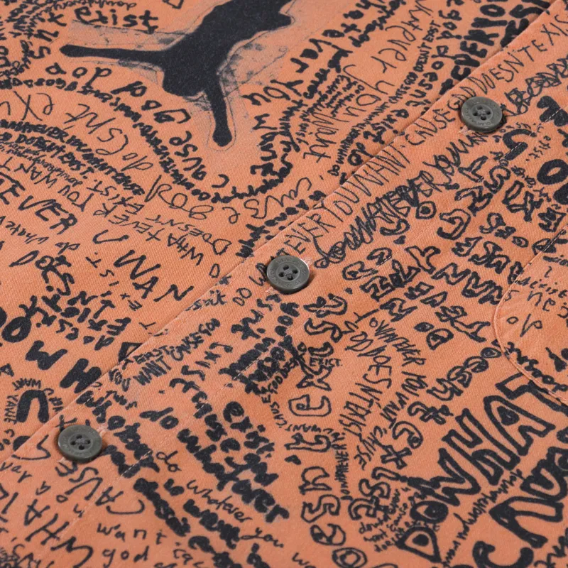 Polar Skate Co. Exist Bowling Shirt Orange-5