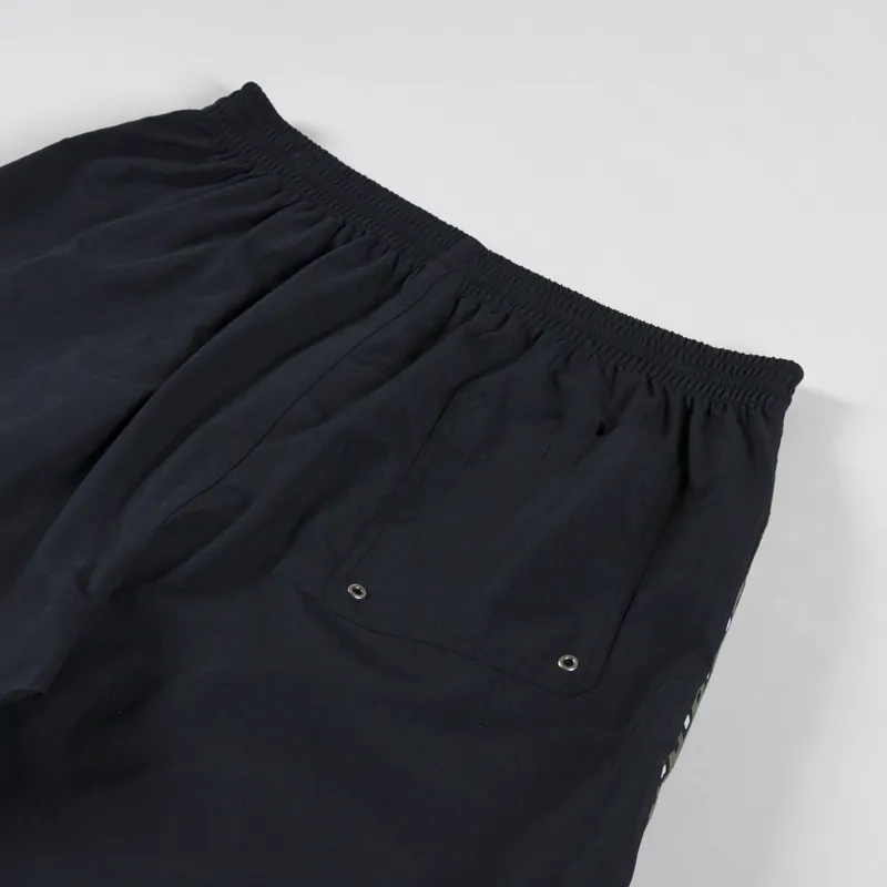 Polar Skate Co. Square Stripe Swim Shorts Black Jade Green-3