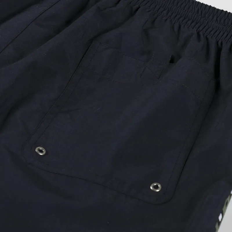 Polar Skate Co. Square Stripe Swim Shorts Black Jade Green-5