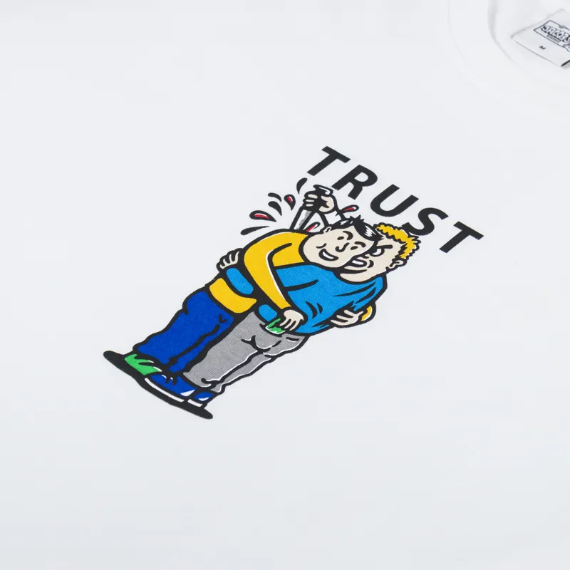 【ストリート好き必見】Polar Skate Co Back Logo White T-shirt Polar Skate Co. Mens Graphic Print Trust T Shirt Tee White