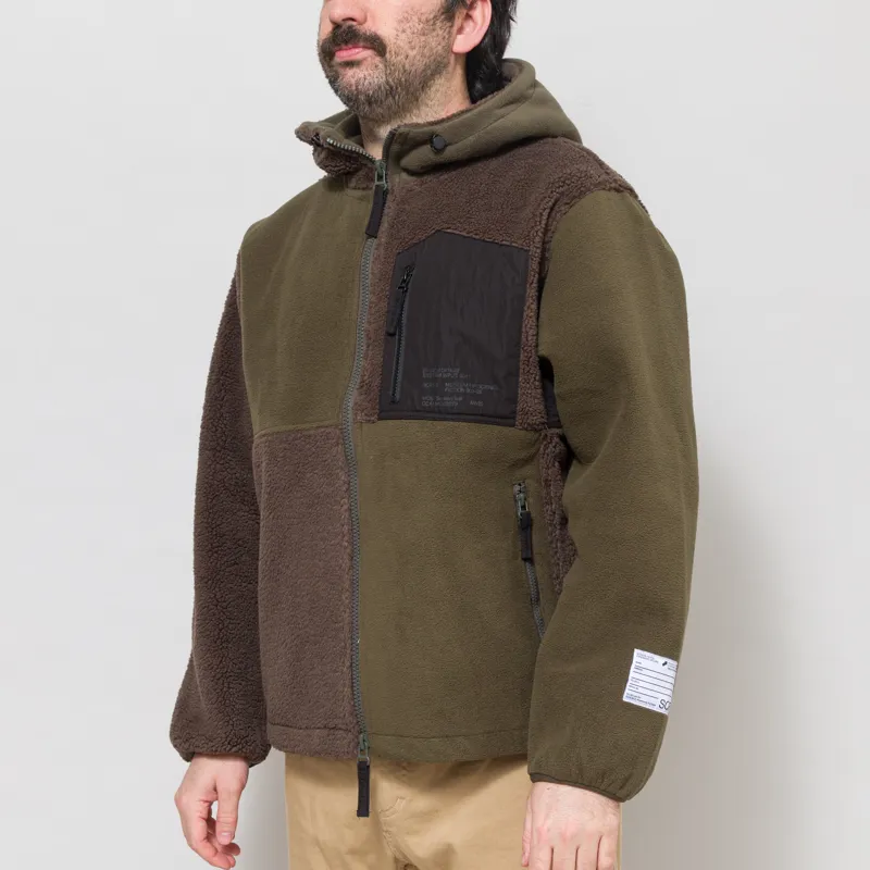 SCRT Patchwork Fleece Jacket Lichen-1