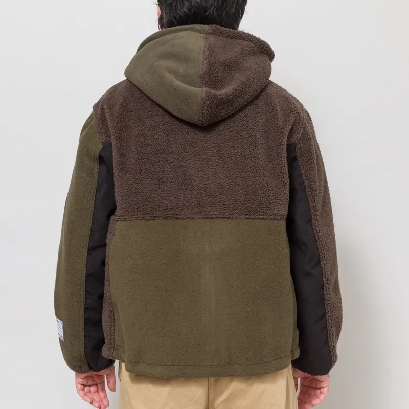 SCRT Patchwork Fleece Jacket Lichen-3