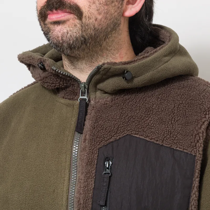 SCRT Patchwork Fleece Jacket Lichen-5