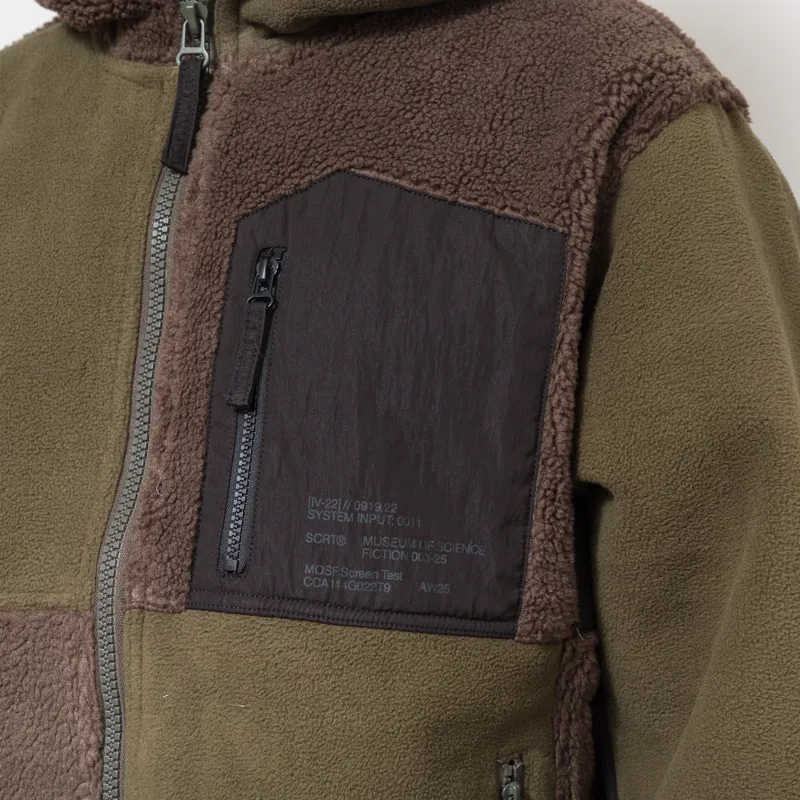 SCRT Patchwork Fleece Jacket Lichen-6
