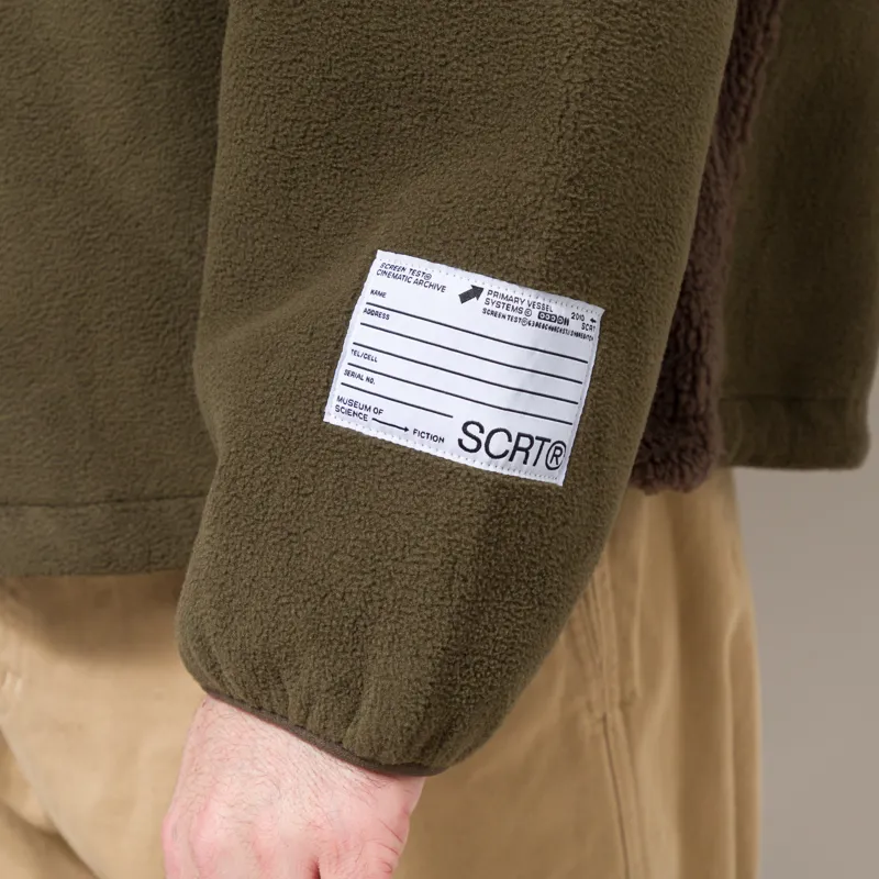SCRT Patchwork Fleece Jacket Lichen-10