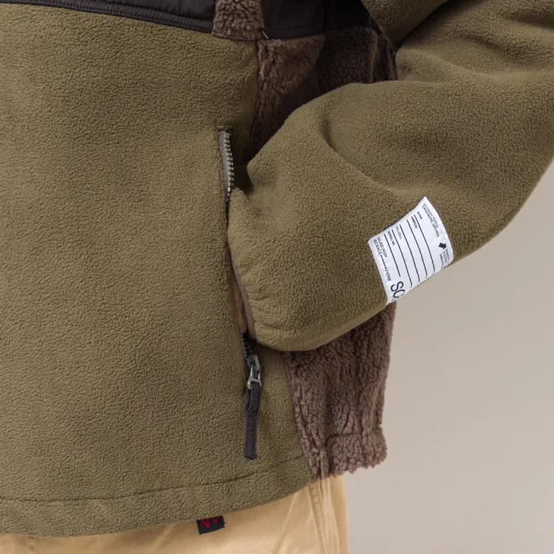 SCRT Patchwork Fleece Jacket Lichen-8