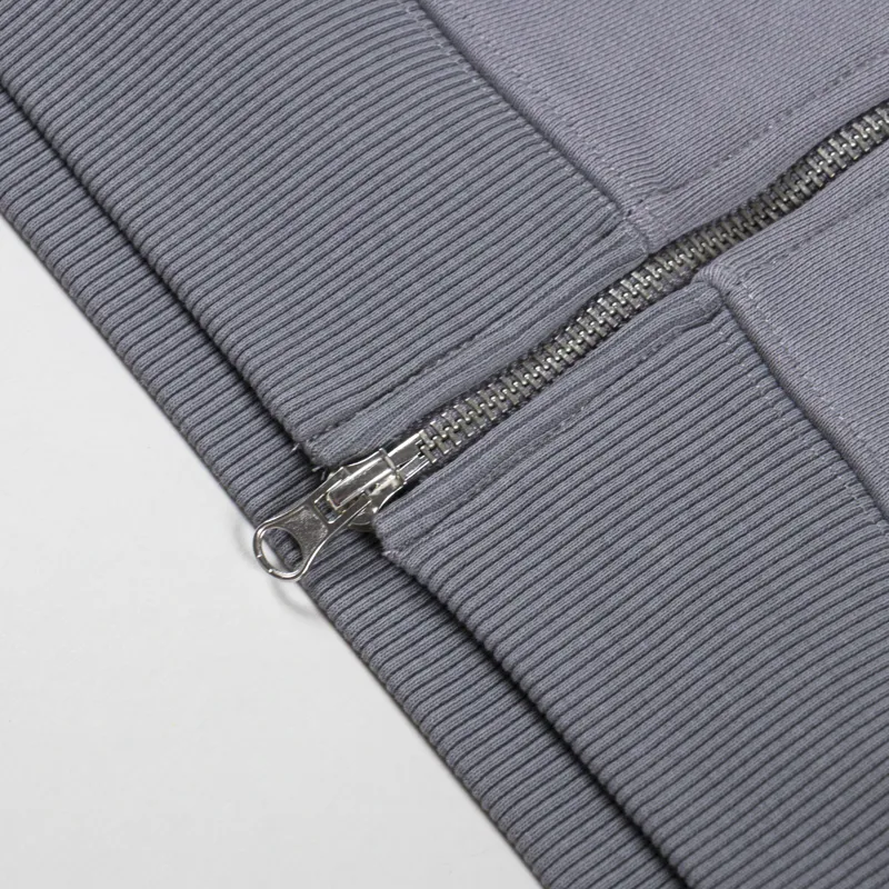 Postal Trip Applique Zip Through Hood Concrete-8