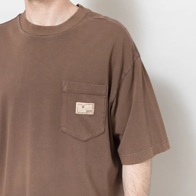 Goodies Sportive Premium Washed T Shirt Chocolate-5
