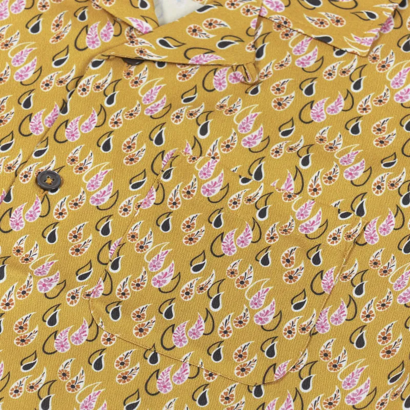 Stussy Paisley Tears Shirt Mustard-5