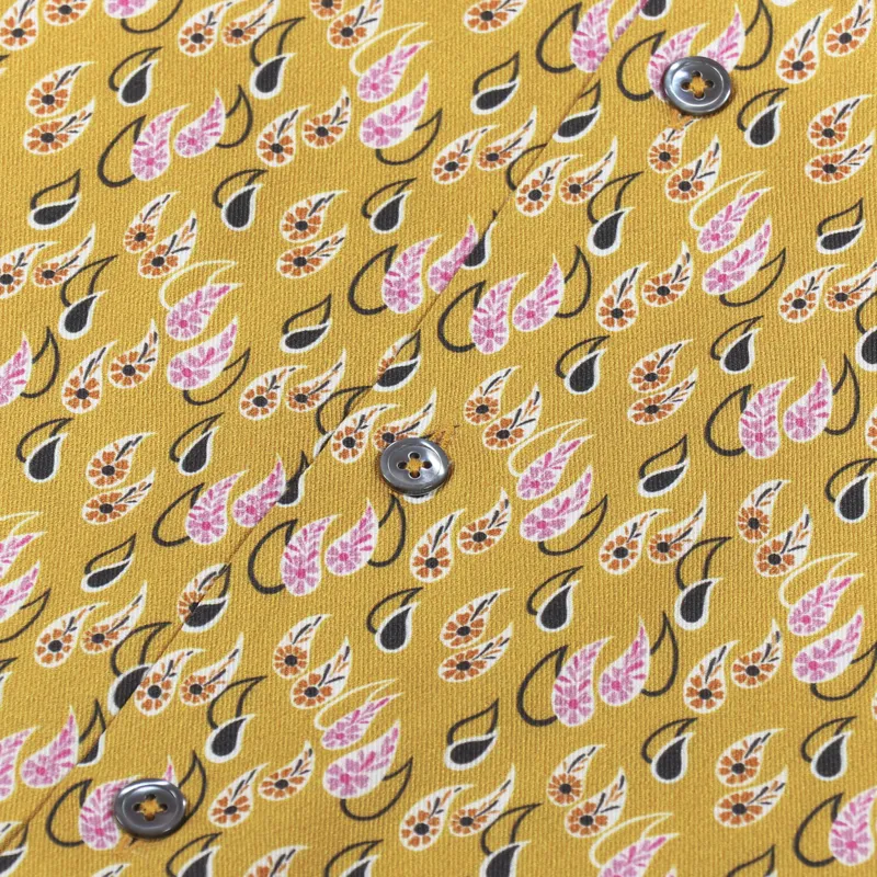 Stussy Paisley Tears Shirt Mustard-4