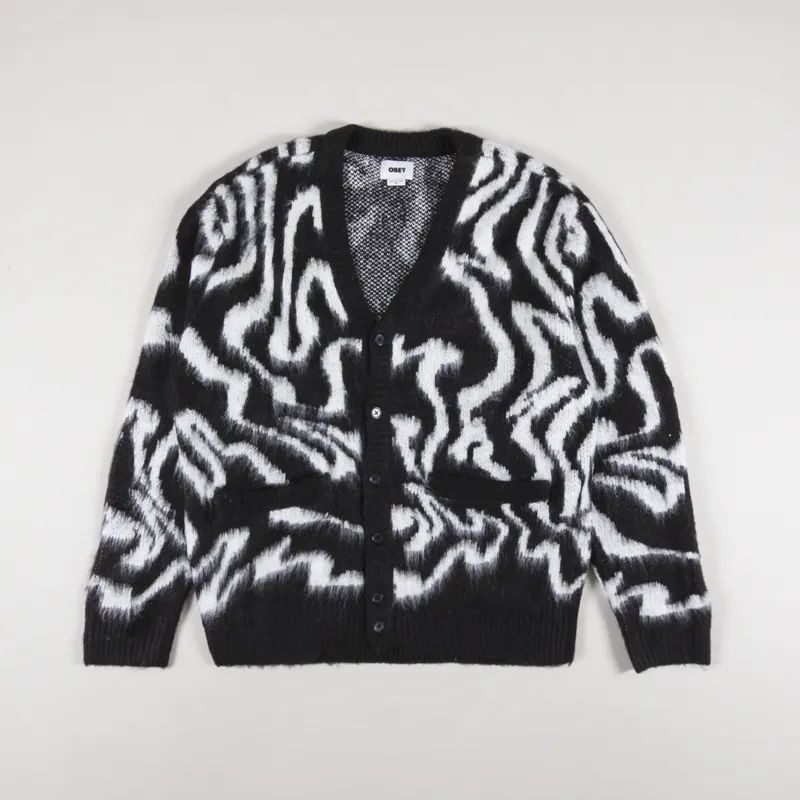 Obey Pally Cardigan Black Multi