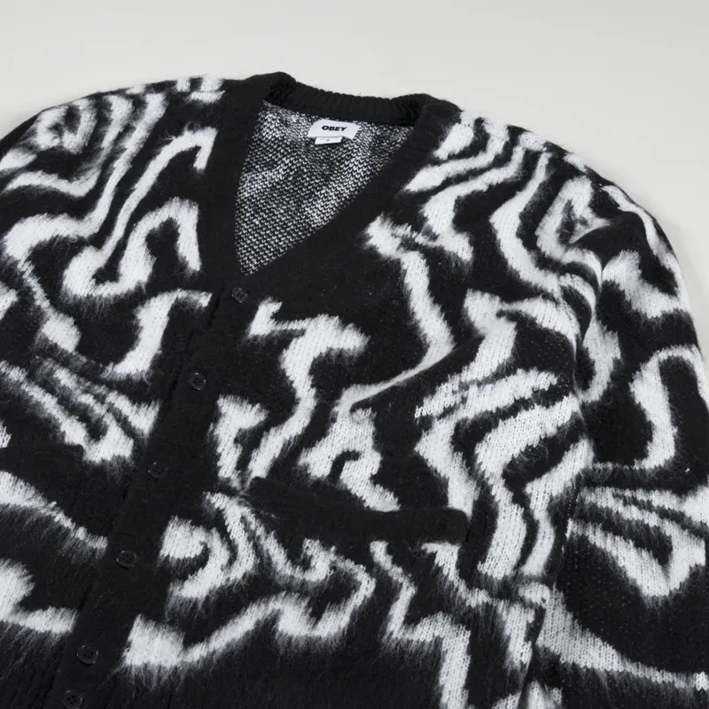 Obey Pally Cardigan Black Multi-2