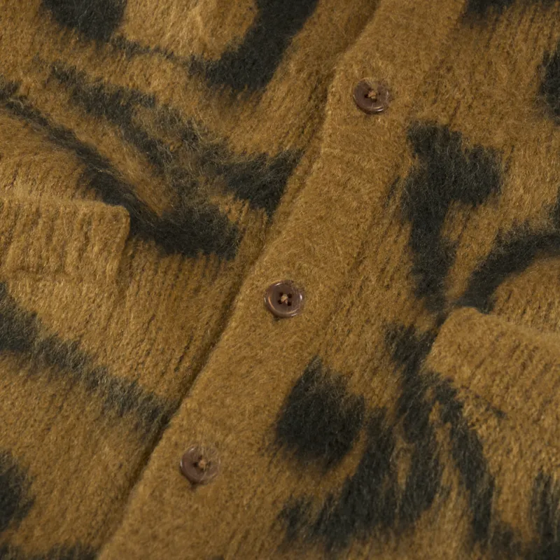 Obey Pally Cardigan Catechu Wood Multi-6