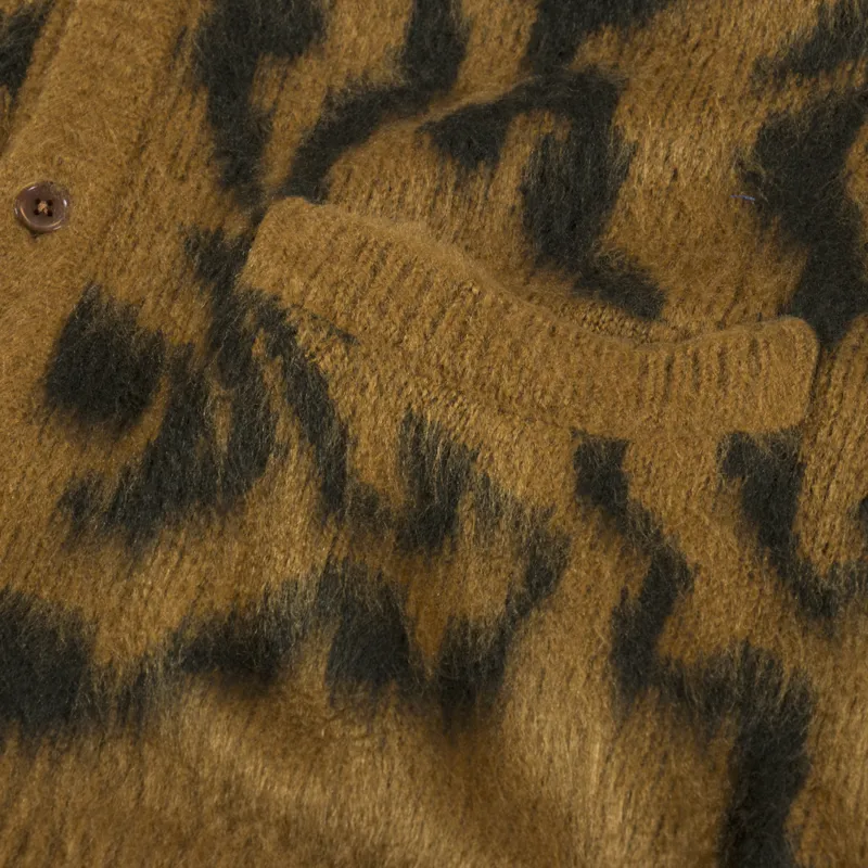 Obey Pally Cardigan Catechu Wood Multi-5