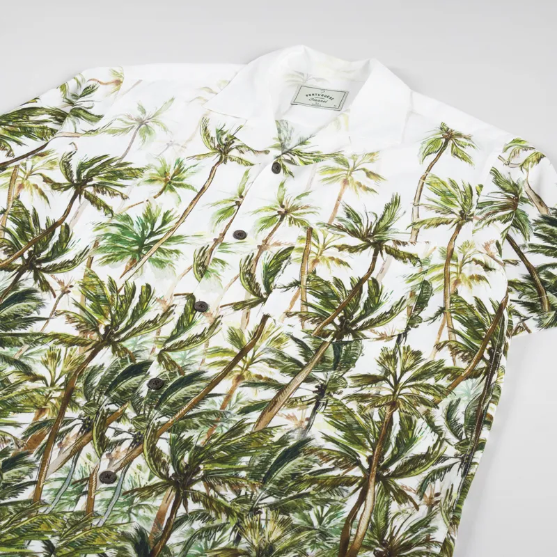 Portuguese Flannel Palm Shirt White-1