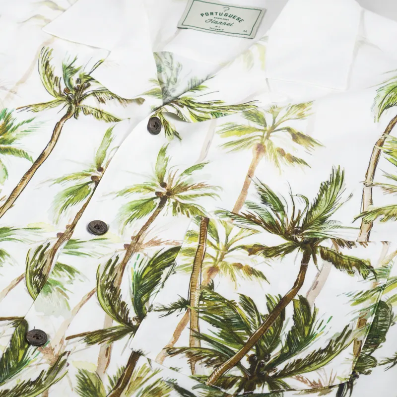 Portuguese Flannel Palm Shirt White-2