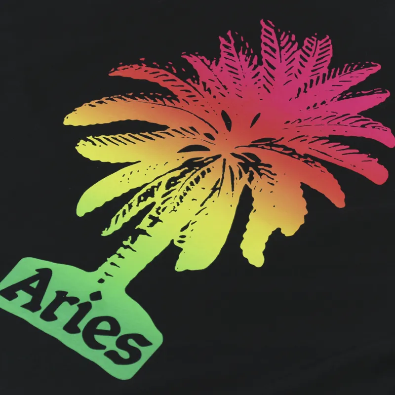 Aries Palm T Shirt Black-4
