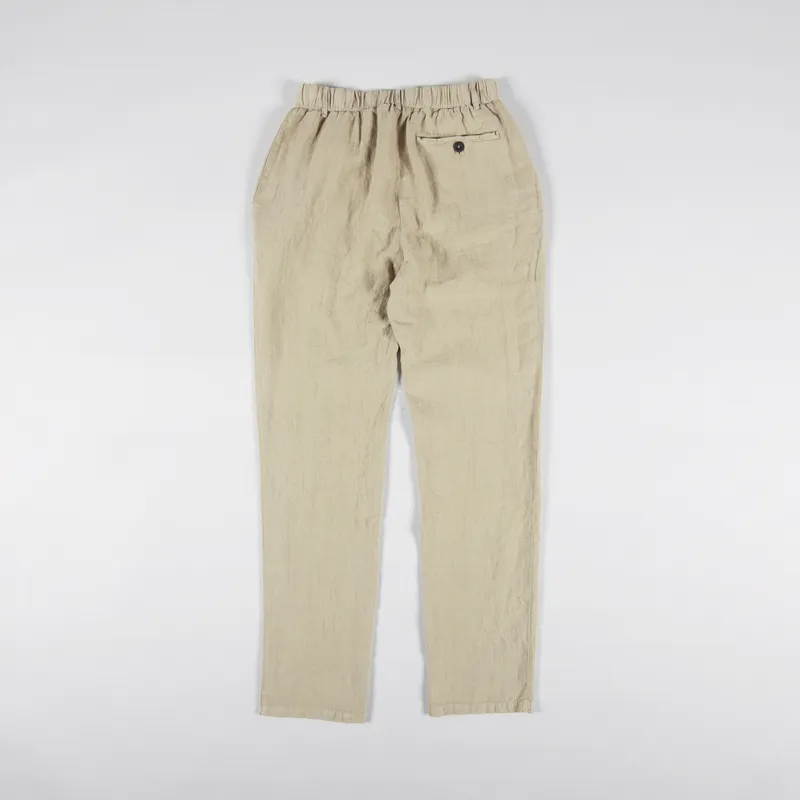 Armor Lux Heritage Linen Trousers Beige
