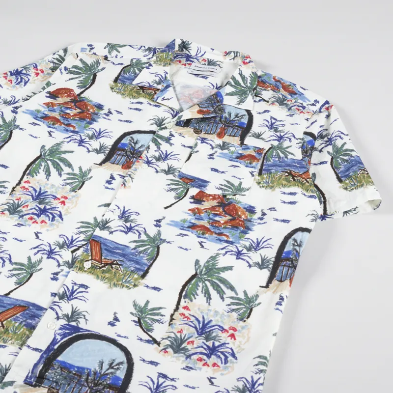Edmmond Studios Paradise Short Sleeve Shirt White-1