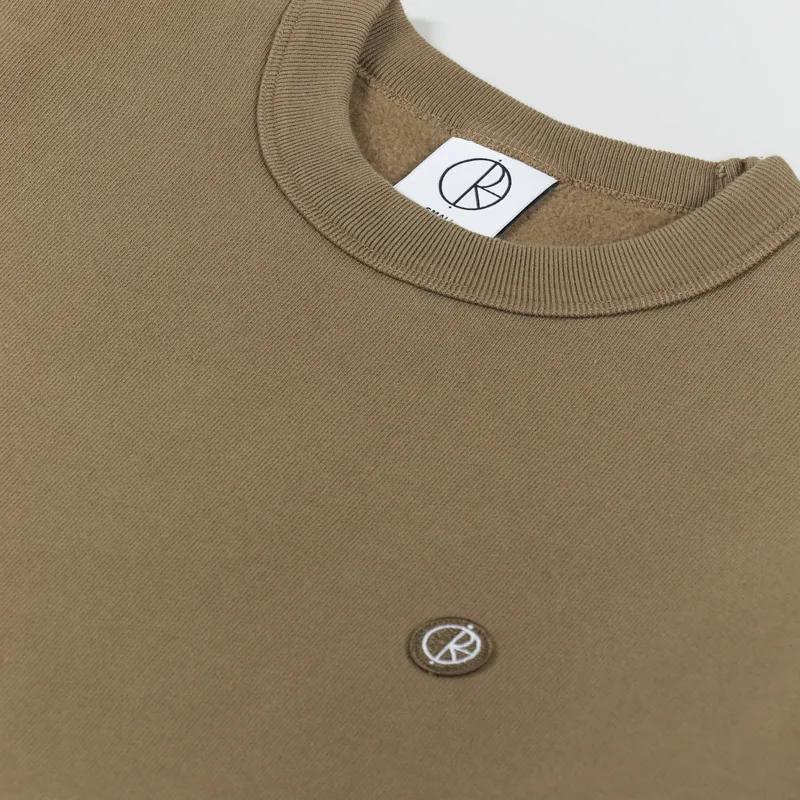 【POLAR SKATE CO】 PATCH CREWNECK - BRASS Polar Skate Co Patch Crewneck Brass – Slugger Skate Store