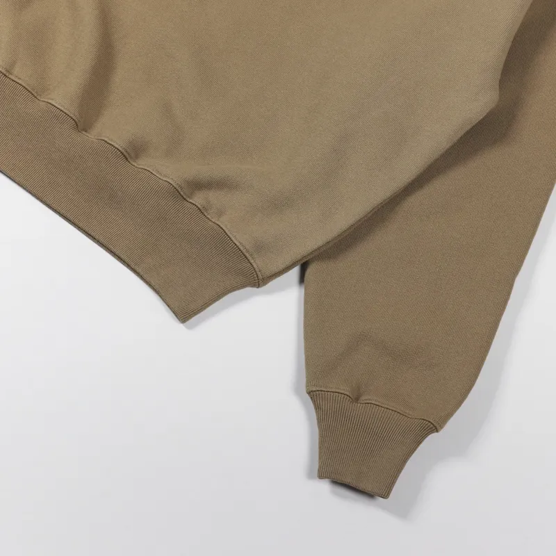 【POLAR SKATE CO】 PATCH CREWNECK - BRASS Polar Skate Co Patch Crewneck Brass – Slugger Skate Store