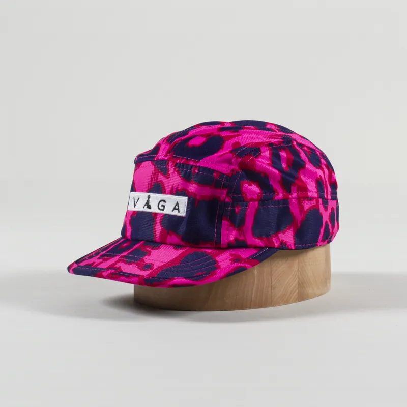 Vaga Patterned Cap Neon Pink Flame Red Navy