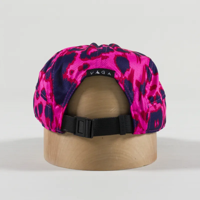 Vaga Patterned Cap Neon Pink Flame Red Navy-3