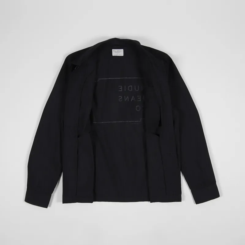 Nudie Jeans Paul Logo Jacket Black Indigo-2