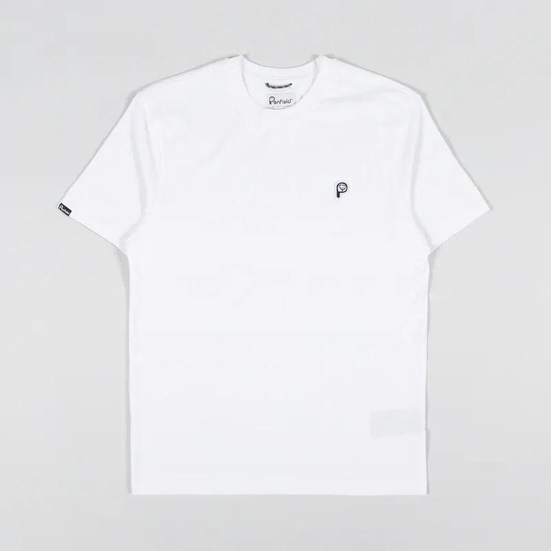 Penfield P Bear Chest Badge T Shirt White