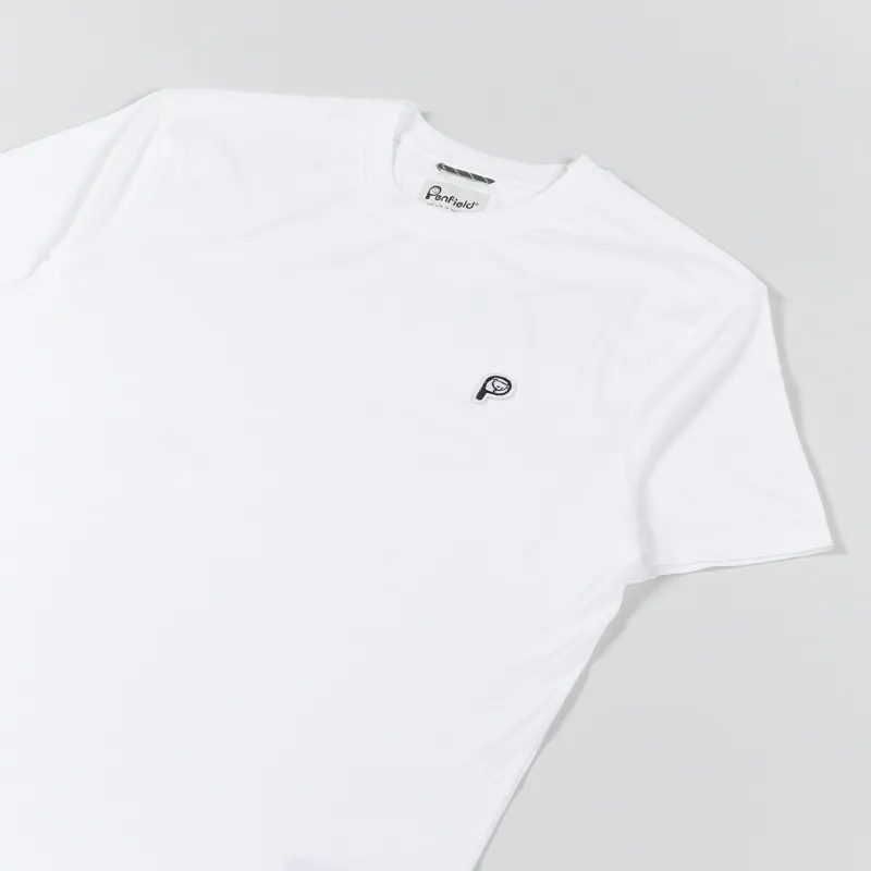 Penfield P Bear Chest Badge T Shirt White-2