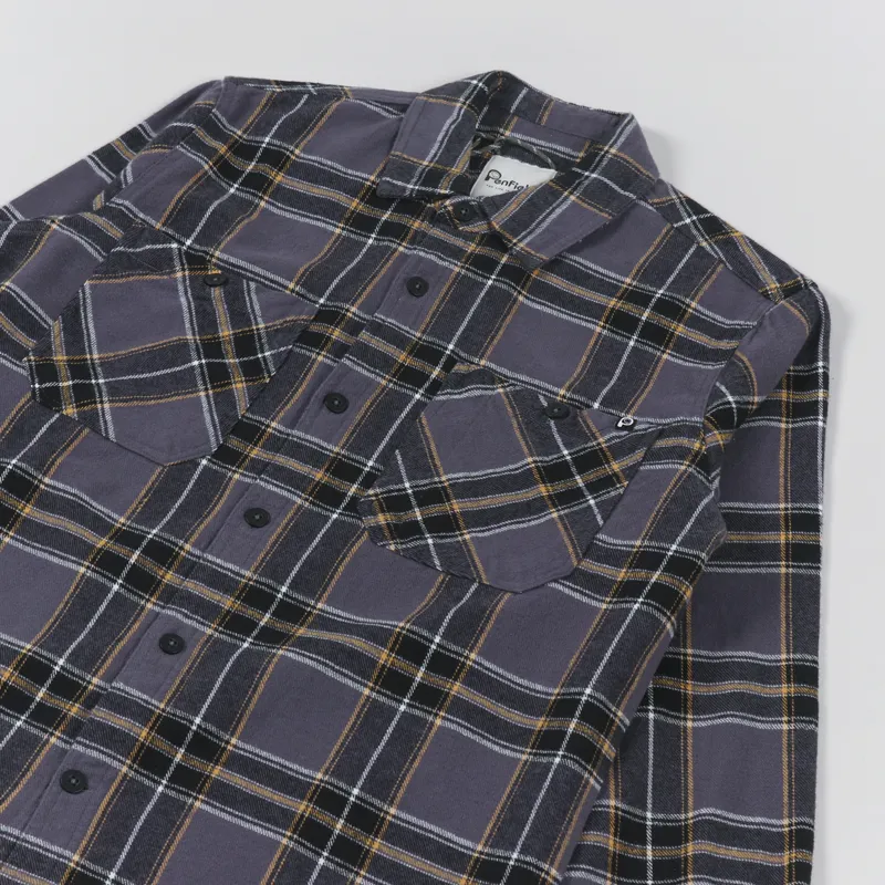 Penfield P Bear Badge Large Check Shirt Ebony-2