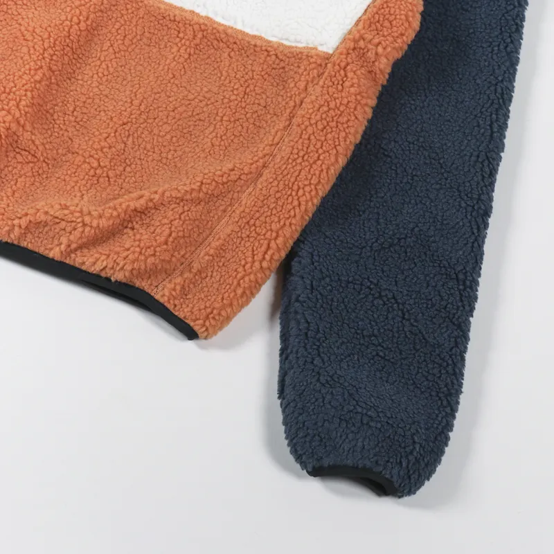 Penfield P Bear Colour Block Borg Jacket Blue Wing Teal-8