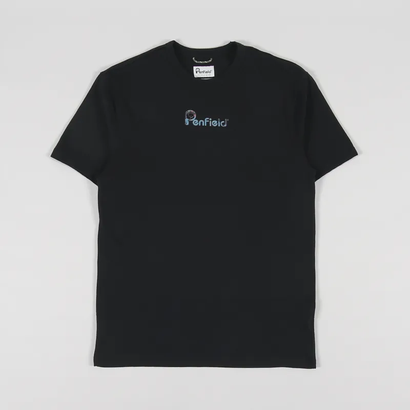 Penfield P Bear Camo Back Graphic T Shirt Black-1