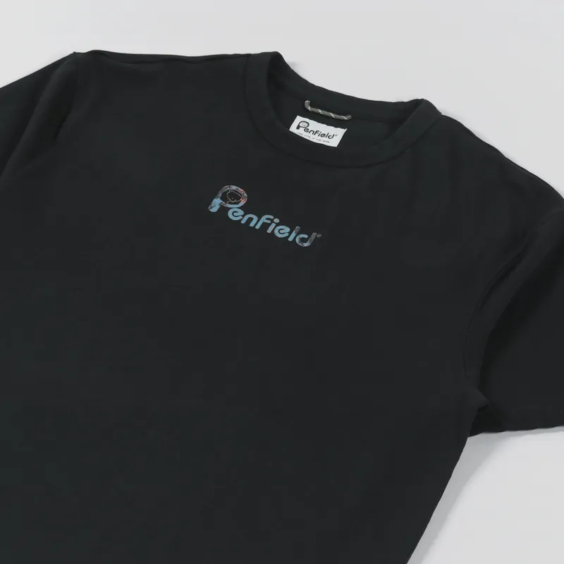 Penfield P Bear Camo Back Graphic T Shirt Black-3