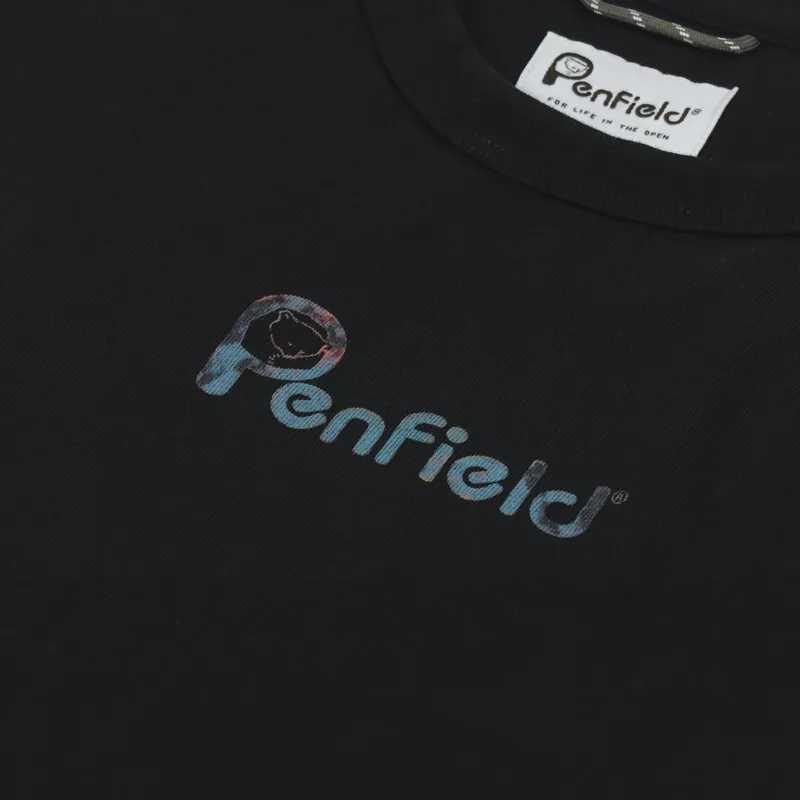 Penfield P Bear Camo Back Graphic T Shirt Black-5
