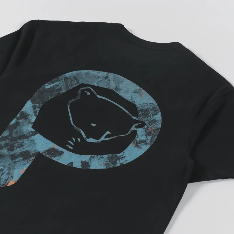 Penfield P Bear Camo Back Graphic T Shirt Black-2